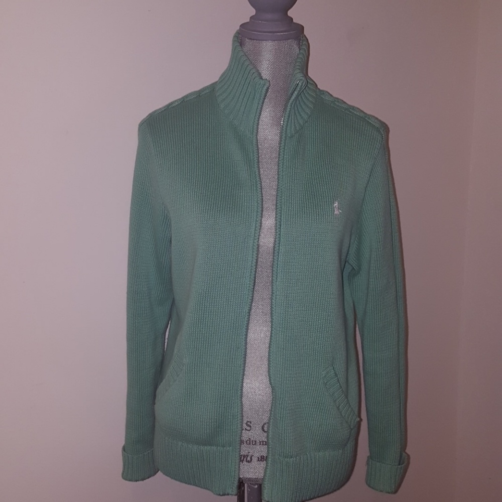 Ralph Lauren Knit zip up sweater jacket.